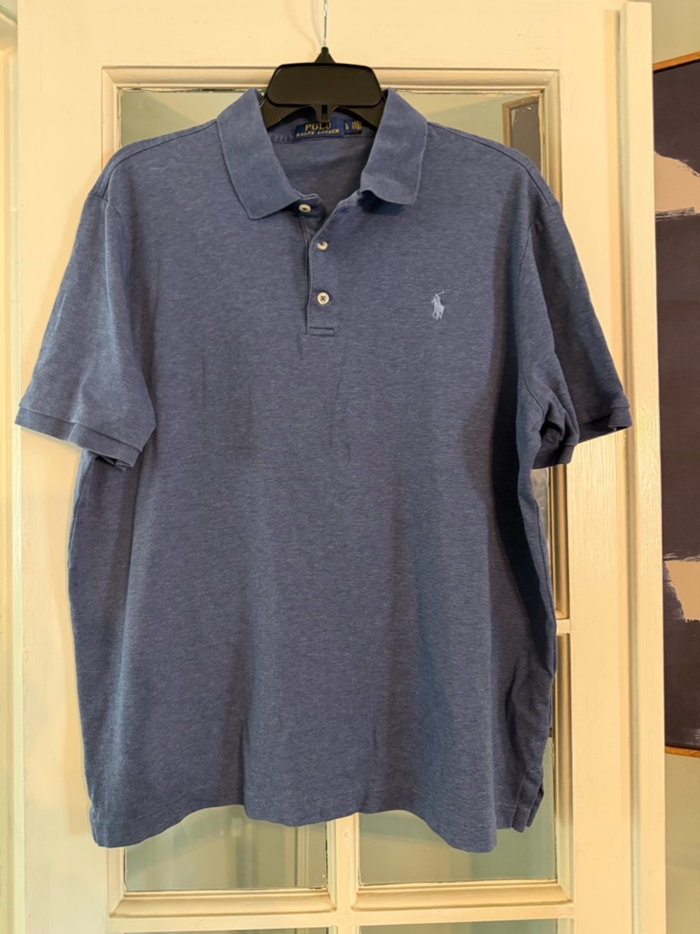 Polo by Ralph Lauren Heathered Navy Blue Short-Sleeve Polo